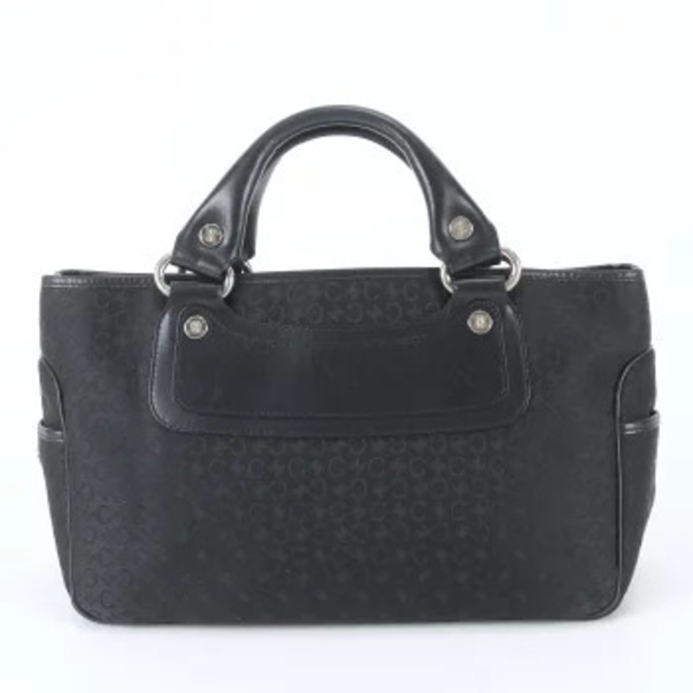 Celine Macadam Boogie Bag Leather Handbag Tote Wne Black